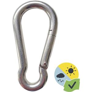 GARD & ROCK Moschettone Acciaio Inox Ø8 mm Gard&Rock - per Vele Ombreggianti e Amache