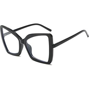 LJCZKA Occhiali Anti Luce Blu Gatto Grandi, Montatura Occhiali da Vista Donna a Farfalla Grandi Occhiali da Lettura Antiriflesso per Gaming Reading Computer
