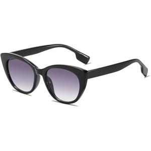 LJCZKA Retro Occhiali da Sole Occhi di Gatto Unisex Trendy Rotondo Occhi di Gatto Telaio Occhiali da sole Cat Eye Stile Moda