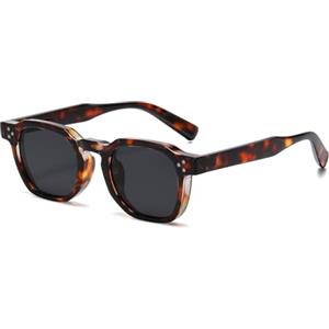 LJCZKA Vintage Occhiali da Sole Esagonali per Donna Uomo, Retro Occhiali da Sole Rotondi Quadrati Piccoli con Protezione UV400