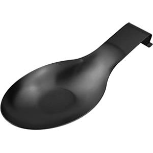 DAVIDJAMESCLARKE Riposare cucchiaio in nero opaco, poggia cucchiaio da cucina, porta mestolo cucina, nero, in acciaio inossidabile, per mestoli, pinze, spatola, porta cucchiaio per cucina