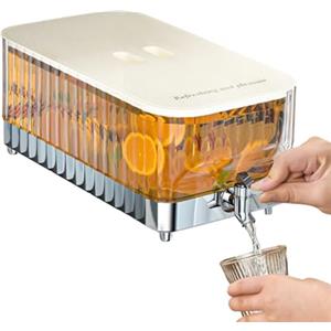 MAGIC SELECT Distributore di Bevande con Rubinetto con Capacità di 5,3 Litri. Brocca per l'acqua del Frigorifero con Dispenser. Contenitore per Bevande per Frigorifero. Erogatore d'acqua con Rubinetto.