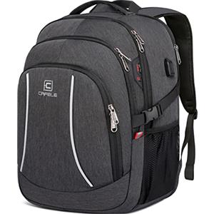 Cafele Zaino Impermeabile per Laptop 17 Pollici con Porta USB, Borsa Libri Resistente Uomo e Donna per Scuola e Viaggio
