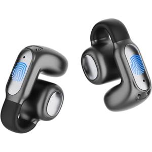 ANSTEN Cuffie Bluetooth Sport Open Ear Auricolari a Clip Senza Fili per lo Sport, con Riduzione del Rumore ENC, Impermeabili IPX5, Autonomia di 80 Ore, Ricarica Rapida USB-C per Corsa, Palestra