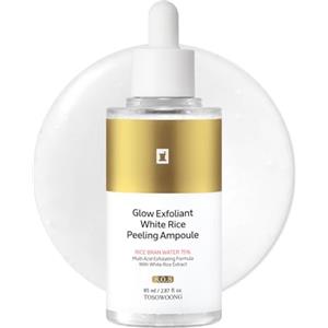 TOSOWOONG White Rice Peeling Ampoule, 75% Esfoliante al Riso Bianco, Esfoliante Delicato, Scrub V&C, Cura Pori, Acido Kojico, Niacinamide per Discromie Visibili, K-Beauty, 85ml / 2.87 fl. oz.