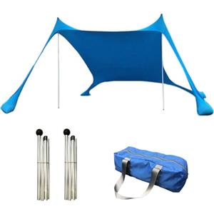 Genérico Tenda da spiaggia in portatile: ripiano con protezione UV integrata, tenda parasole per ombrellone, leggero all'aperto per parco, famiglia, picnic, attrezzi