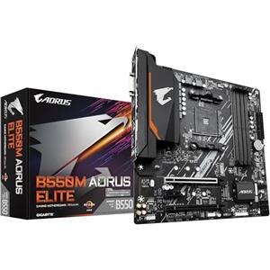 GIGABYTE B550M AORUS ELITE Scheda madre - CPU AMD Ryzen 5000, VRM a 5+3 fasi, fino a 4733 MHz DDR4, 1xPCIe 4.0 + 1xPCIe 3.0 M.2, LAN 1GbE, USB 3.2 Gen 1