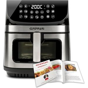 G3 Ferrari G10215W Friggitrice ad Aria Friggisano Star, 2200W, Capacità XXL 9 L, Doppia Resistenza; Display Digitale con 12 Programmi; Termeratura regolabile (80 °C-200°C), Ricettario