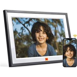 KODAK Cornice Digitale WiFi KODAK Cornice Foto Digitale 10 Pollici, HD IPS Touchscreen, Cornici Elettronica con 32GB di Memoria, Portafoto Digitale Condivisione di Foto Musica Video via APP, Auto-Rotazione