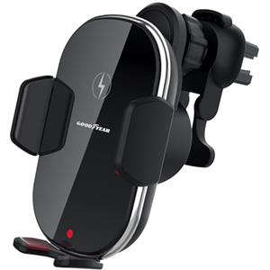 Goodyear Caricatore Wireless Auto Motorizzato, Supporto Cellulare con Sensore Infrarossi, Ricarica Rapida 15W, Bocchette Aria, Apertura Automatica Touch, Cavo USB-C Incluso, Adatto fino a 6.7 92mm