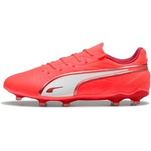 PUMA King Match Fg/AG, Unisex Scarpa da Calcio, Incandescente Red-Puma Bianco-Rosso Fuoco