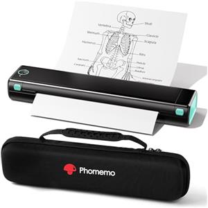Phomemo M08F Stampante Portatile A4, Bluetooth Stampante Termica Supporta Formato A4, Stampante Portatile Senza Fili Senza Inchiostro, Compatibile Con Smartphone e laptop