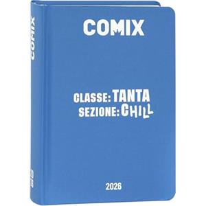 COMIX - Diario Mignon Plus Giornaliero 16 Mesi, Diario Scuola 2026-2026, con Copertina Rigida, Ideale per la Scuola Media e Superiore, 9x12.5h cm, Avio