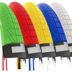 ECOVELO' 2 COPERTONI COLORATI 20 X 1.75 (47-406) + CAMERE VALVOLA AMERICA PNEUMATICI STRADALI GRAZIELLA CITY BIKE BICI BAMBINO (BIANCO)