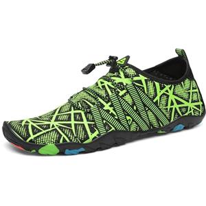 SAGUARO Scarpe da Scoglio per Uomo Donna Asciugatura Rapida Scarpette da Spiaggia Surf Traspirante Antiscivolo Scarpe Immersione, Verde 45