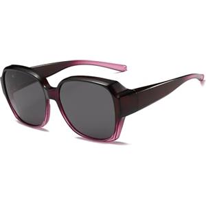 Farrobor Sovraocchiali da Sole Polarizzati - Occhiali da Sole Laterale per Donna Uomo con Protezione da UV400