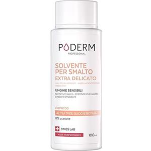 PODERM - SOLVENTE PER UNGHIE EXTRA DELICATO AL TEA TREE - Rimozione Rapida e Semplice dello smalto - Senza acetone - Rafforza e nutre - Ideale per unghie sensibili - 100 ml - Swiss Lab
