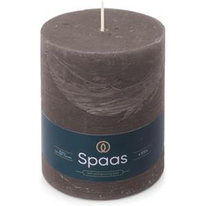 Spaas - Candela pilastro in stile rustico, 100/130 mm, 95 ore, grigio scuro