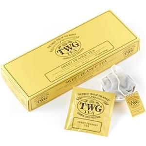 TWG Tea | Sweet France Tea | Tè Verde | Fiori di Camomilla e Petali di Rosa | 15 Bustine di Tè in Cotone Cucite a Mano | Set Regalo