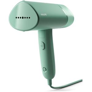 Philips Serie 3000 Stiratrice verticale a vapore - 1000 W, 20 g/min di vapore, Serbatoio dell'acqua estraibile da 100 ml, Piastra in plastica, Verde (STH3010/70)