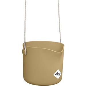Elho B.for Swing 18 - Vaso per Interno - 100% Plastica Riciclata - Ø 18.0 x H 16.5 cm - Sabbia Dorata