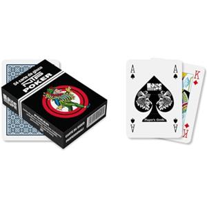 Dal Negro NTP Carte da Gioco Poker realizzate in PVC Resistenti e Durevoli, Mazzo Long Life con Retro Blu da 55 Carte francesi con 2 Jolly, Carte Poker, Black Jack e Altri Giochi di Carte, 100% Made in Italy