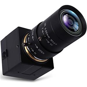 Svpro Fotocamera USB con zoom ottico 10X e obiettivo varifocale 5-50mm Messa a fuoco manuale, Webcam HD 5MP Videocamera UVC portatile, videocamera desktop per corsi/riunioni online