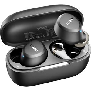TOZO A1 Cuffie Bluetooth 5.3 con ORIGX Acustica 32 Ore Riproduzione EQ Regolazione Ultraleggero USB Tipo C IPX5 Nero