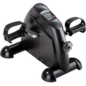 tectake® Mini Cyclette da Casa Versatile 40x35x32cm, Pedaliera riabilitazione per Gambe e Braccia, Display LCD, Ideale Pedaliera per Anziani, Fitness, Gym e Palestra per Casa e Ufficio - Nero