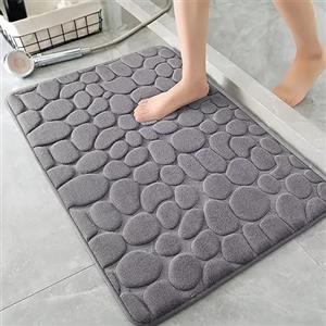 AMFUN Tappeto da bagno in Flanella, Tappeto Bagno Assorbente, Tappetino Antiscivolo Doccia per il bagno e il soggiorno, 40 x 60 cm, Assorbente, Lavabile