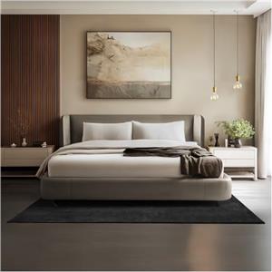 tectake® Tappeto Salotto, Tappeto Pelo Corto, Tappeti Salotto Design Elegante, Tappetino morbido, Lavabile in Lavatrice, Ideale per Sala da Pranzo, Camera, Studio, Soggiorno - Nero - 140 x 200 cm