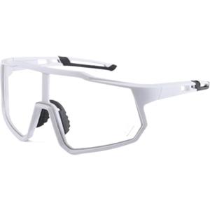 GNOLONG Occhiali da Ciclismo Fotocromatici, Occhiali da Sole Sportivi Protezione UV, Leggeri Antivento, Occhiali Protettivi Uomo Donna per Guida, Corsa (Bianco trasparente)