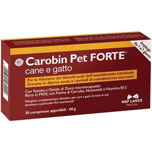 N.B.F. LANES Srl Carobin Pet Forte 30 Compresse - Diarrea e Digestione