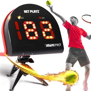 NET PLAYZ Pistole Radar da Tennis, sensori di velocità a Mani libere, per misurare la velocità della Racchetta e della Palla, Gadget e Attrezzatura ad Alta Tecnologia per Giocatori di Tennis
