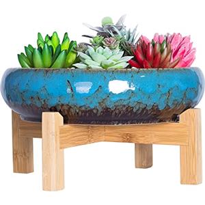ARTKETTY Vasi per piante grasse, vasi per piante di cactus di grandi dimensioni con drenaggio, vaso bonsai in ceramica per interni per il giardino e la casa