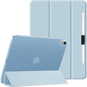 HGWALP Custodia trasparente per iPad (A16) 11a generazione 11 2025/iPad 10a generazione 10.9 2022, Cover del supporto con retro traslucido duro, sonno automatico/sveglia&Titolare dello stilo-Blu