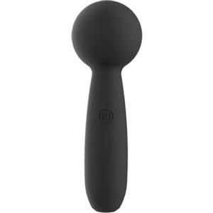 Generico Mini vibratore a bacchetta for donna 10 velocità regolabili Morbido silicone Ricarica USB Impermeabile(Black)