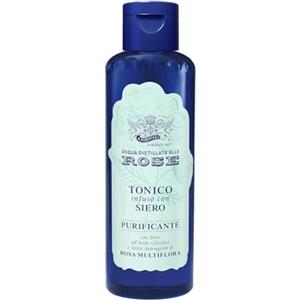 Acqua alle Rose, Tonico Viso Infuso con Siero Rimpolpante, Tonifica e Contrasta le Rughe, Formula Innovativa con Attivi di Rosa Nera e Acido Ialuronico, 150 ml