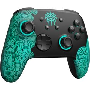 PALPOW Controller pc Wireless Compatibile con Switch/2/OLED/Lite, Switch 2 Controller FF01A-04, Bluetooth con 7 LED colorati/turbo/controllo motorio - Nero