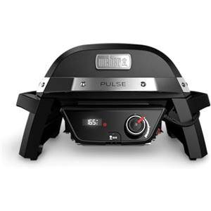 Weber Pulse 81010079 - Griglia elettrica da 1000, 41 x 31 cm, superficie barbecue, regolatore di temperatura superiore a 300 °C, regolatore di temperatura digitale e termometro, griglia in ghisa