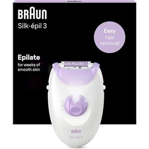 Braun Silk-épil 3 3-170 Epilatore Elettrico con Cavo e 1 Accessorio, Viola