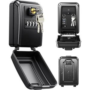Mohard Key Box, 3 Key Ricambio Resettabile Cassetta Chiavi con Codice 4 Cifre, Impermeabili & Grande Capacità Cassaforte Hotel Chiavi Sicurezza Self Check in per Casa, Appartamento, Ufficio, Garage