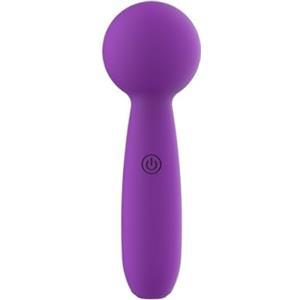 Generico Mini vibratore a bacchetta for donna 10 velocità regolabili Morbido silicone Ricarica USB Impermeabile(Purple)