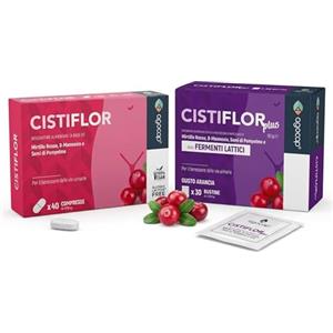 Agocap Cistiflor + Cistiflor Plus, Kit Completo Cistite Donna. D-Mannosio, Mirtillo Rosso e Probiotici. Azione Rapida per la Fase Acuta e Mantenimento della tua cistite e Candida. 40 Compresse + 30 Bustine