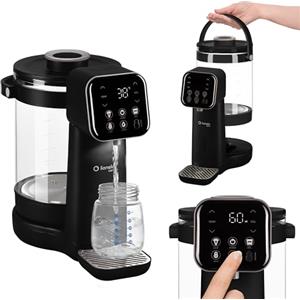 Lionelo BABYPRESTO 2.0 Preparatore Istantaneo di Latte in polvere con Temperatura Regolabile 40-100°C, Dosaggio Automatico 30-300 ml, Formula Scaldabiberon, Dispenser Acqua 3L, Declorazione, Igiene UV