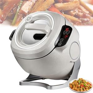 Generic Robot da cucina commerciale da 2000 W, macchina da cucina automatica da 6,34 litri, 3 velocità e avvio intelligente con un clic, rotazione automatica a 360°, per fritture e stufati