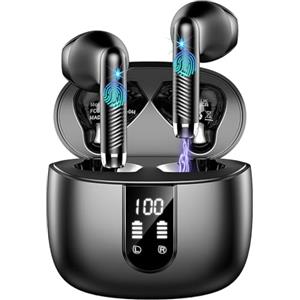 Drsaec Cuffie Bluetooth 5.4, 2026 6D Stereo Auricolari Bluetooth con App EQ Personalizzato/6 ENC Mic,56Ore Cuffie Wireless In Ear Riduzione Rumore Cuffie Senza Fili IP7 Impermeabili Cuffiette per iOS/Android