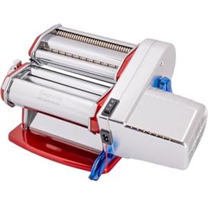 Imperia Electric Linea Classica. Macchina per la pasta elettrica 100% Made in Italy. Macchina pasta fresca motore elettrico 220v. Sfogliatrice elettrica per Lasagne, Tagliolini, Fettuccine (Rosso)