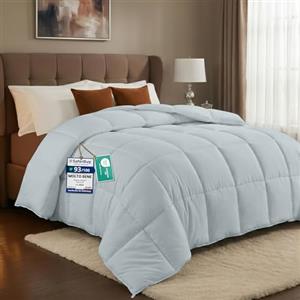 Utopia Bedding Piumone, Primavera/Estivo Piumino, Piumino Leggero, Trapunta Primavera/Estivo 100% Microfibra in Fibra Cava (Primavera/Estivo) (Grigio Chiaro, 220x240 cm)