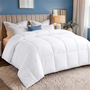 Utopia Bedding Piumone, Primavera/Estivo Piumino, Piumino Leggero, Trapunta Primavera/Estivo 100% Microfibra in Fibra Cava (Primavera/Estivo) (Bianco, 240x260 cm)
